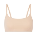 Minimalist seamless French triangle bralette with thin straps in nude skin color - XS / Nude (1830B)