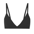 Bralette triangle noire sans couture avec bretelles réglables et bande élastique - XS / Noir (1829B)