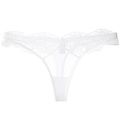 Perizoma bianco in pizzo francese da donna con motivi floreali e dettagli in mesh - XL / Intimo / Bianco