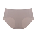 Seamless low-rise women's briefs in dusty pink with stylish scalloped wave edges - S/M / Gray Purple