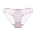 Elegante lavendelkleurige kanten slip met bloempatronen en een gladde afwerking - S / Bottoms / Paars