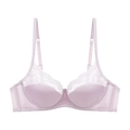 Franse stijl paarse kanten bh-set met satijnen afwerking en verstelbare bandjes - S / Tops / Paars