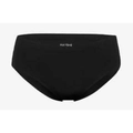 Braga negra sin costuras de tiro bajo con bordes doblados y logotipo - S / Negro