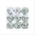 Set di 9 palline di Natale trasparenti in PET con glitter verdi in confezione regalo - Verde / 6cm