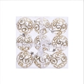 Set di 9 palline di Natale in PET trasparente con motivi a spirale dorati - Oro / 6cm