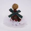 Pince à cheveux sapin de Noël avec paillettes nœud en ruban et tulle blanc doux - Pince Chapeau Paillettes Tutu - Vert