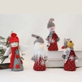 Set of four 19cm Christmas plush dolls including Santa and Snowman for tree decoration - 4 Pieces Set (Angel+Santa+Snowman+Reindeer)