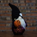 Gnomo di Halloween con cappello a fantasma, barba bianca e paillettes con zucca - 52141 Paillettes Viola
