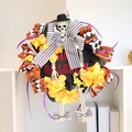 Dettaglio della ghirlanda di Halloween con teschio in cilindro e scritta Happy Halloween - Ghirlanda di Scheletro con Cappello di Halloween (LT041902)