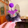 Fermaglio per capelli cappello Halloween glitterato per bambini con pipistrello LED - Pipistrello