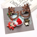Coffret de Noël avec lunettes bois de renne, pinces festives et accessoires étoiles brillants - Style Renne Brun