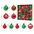 Christmas tree ornament set with gold red and green balls in 6cm and 3.5cm sizes - Red Green Style C