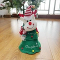 Detail of a reindeer Christmas tree plush doll with Merry Christmas embroidery and red scarf - Style 4 Reindeer