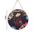 28cm Cinco de Mayo Holzschild zum Aufhängen mit buntem Pinata und Sombrero Dekor - Karneval Party Stil