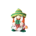 Gnomo messicano di peluche con sombrero e cactus per decorazione per festival - Con Cactus