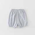 Short d'été en coton et lin bleu clair pour fille avec taille élastique décontractée - 73cm / Short Bleu Seul (Sans Haut)