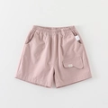 Pantaloncini leggeri in cotone per neonato rosa con toppa Hello e vita elasticizzata - 73cm / Rosa