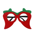 Occhiali divertenti a peperoncino rosso in feltro per la festa di carnevale Cinco de Mayo - Stile Peperoncino Grande