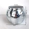 Secchiello per ghiaccio disco ball a mosaico e vaso fiori 22 cm per decoro festa - Diametro 22cm Calibro 16cm Altezza 17.5cm