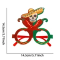 Lunettes de fête mexicaine en feutre avec crâne et sombrero, largeur 14,5 cm - Alien de Crâne