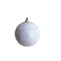 Dettaglio ravvicinato della sfera decorativa con paillettes bianche e trama a scaglie di pesce - Paillettes Tinta Unita (Stile 4) / 10cm