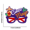 Lunettes de fête Cinco de Mayo avec sombrero en feutre violet et motif de bouteille - Style de Bouteille Sombrero