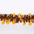 Dettaglio ghirlanda di Halloween con ritagli di zucca arancione e frange nere - 5 Strati ad Alta Densità / Zucca arancione