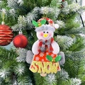 Pendentif bonhomme de neige de Noël avec lettrage SNOW et base cloche sur sapin - Bonhomme de neige avec lettres