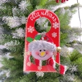 Spanischer Weihnachts-Türhänger mit Feliz Navidad Schriftzug und 3D-Schneemann - Schneemann
