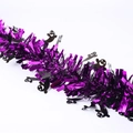 Ghirlanda viola di Halloween con ciondoli a sagoma di fantasma nero per decorazione festa - 5 Strati ad Alta Densità / Fantasma Nero Viola