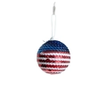 Boule de sequins scintillants pour l'Independence Day en rouge blanc bleu avec attache - Style 1 / 6cm