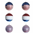Sparkly red white and blue sequin decorative balls for Independence Day celebration - Mixed Colors / 8cm