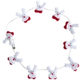 Detalle de luces de peluche de Papá Noel y renos con conexión USB segura para decorar - Estilo Reno de Navidad / Guirnalda 1.6m
