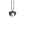 Luminous skull with black cowboy hat pendant necklace for Halloween gothic party decoration - Luminous