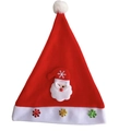 Luminous Christmas hat with Santa Claus applique and colorful sequin snowflakes - 29*36cm / Adult Santa Claus No LED