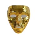 Máscara de espejo disco dorada brillante con azulejos para fiesta de Halloween - Máscara Facial Completa Mujer (LT061201) / Dorado