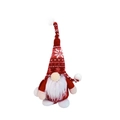 Gnomo di Natale in peluche con cappello lavorato a maglia rosso e lunga barba bianca - Gnomo senza Volto di Natale Stile B