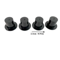 Set di quattro mini cappelli a cilindro neri per decorazioni natalizie fai da te e bambole - 2.3cm / Nero