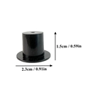 Mini black DIY snowman top hat for Christmas crafts with base diameter of 2.3cm - Black Top Hat 2.3cm