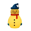 Detail von LED Weihnachts Schneemann Nachtlicht mit blauem Hut und warmem Glanz - Schneemann mit blauem Hut