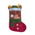 Kerstsok van vilt met schattig rendier voor kerstboomdecoratie en kleine cadeauzakjes - Eland Stijl