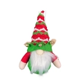 Gnomo di Natale in peluche con cappello a corna di renna rosso e barba bianca - Stile Cappello da Elfo con Campanelli