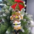 Weihnachts-Schneemann-Fallschirm Anhänger für die festliche Tannenbaumdekoration - Schneemann