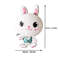 Detail view of cartoon rabbit foil balloon for Easter with 81cm height measurements - Rabbit Style 3 / 81x48cm
