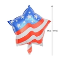 Star-shaped American flag foil balloon for Independence Day decor, size 17.7 inches - Star Style (45cm)