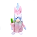Gnomo di Pasqua in peluche con orecchie da coniglio e carota rosa per decorazioni domestiche - Gnomo di Pasqua Maschio