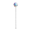 Agitador de cócteles con bola de espejos disco y mango de acrílico transparente para fiesta - Bola PET Iridiscente (Vara de Purpurina)