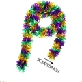 Violette grüne goldene Faschings-Girlande 9cm breit für festliche Party-Dekoration - Karneval Mehrfarbig