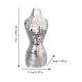 Deko-Skulptur Frauentorso mit Spiegelmosaik im Disco-Stil mit Maßen 18,3cm Höhe - 18.5cm Weibliches Modell