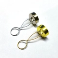 Set aus goldenen und silbernen Magnetverschlüssen und Drahteinfädlern für DIY-Schmuck - 12mm Mit Federclip / Gold